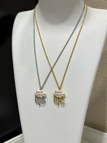 Vivienne Westwood Pearl Cloud Small Saturn Pendant Necklace-3829